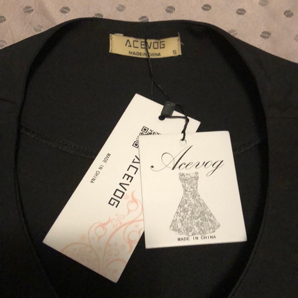 ACEVOG Long Sleeve Shift Dress Loose A-Line Dress - Picture 6 of 8